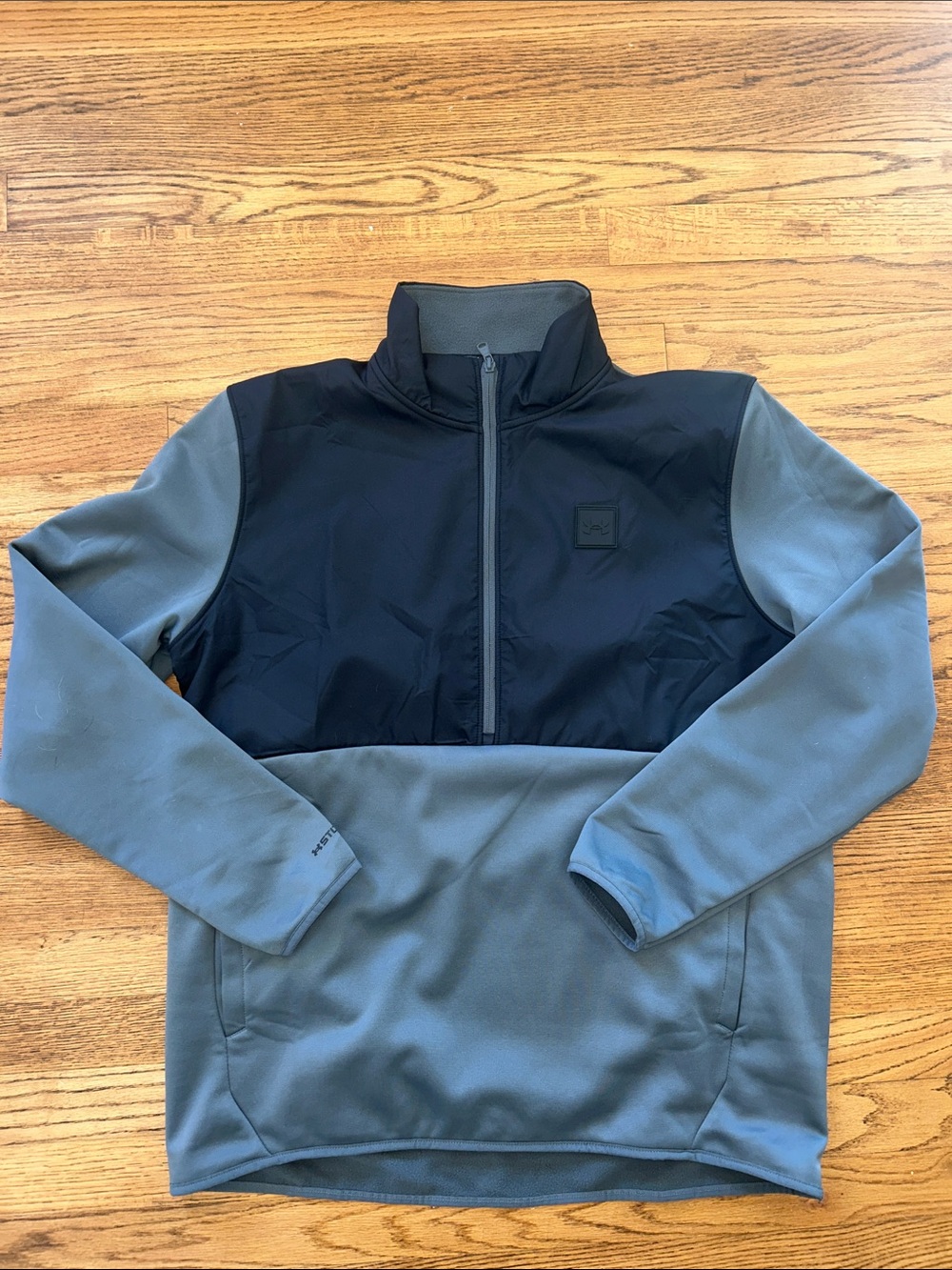 Under Armour Men's Half-Zip Pullover Jacket in Black and Slate Blue